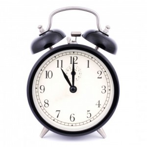 an old-fashioned alarm clock